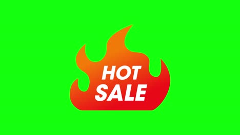 hot-sale-text-icon-green-screen